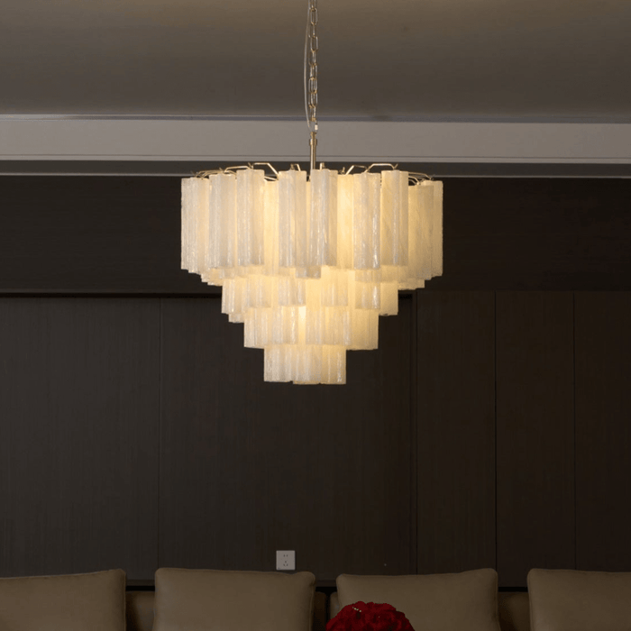 Frosted Glass Cascade Chandelier Vakkerlight