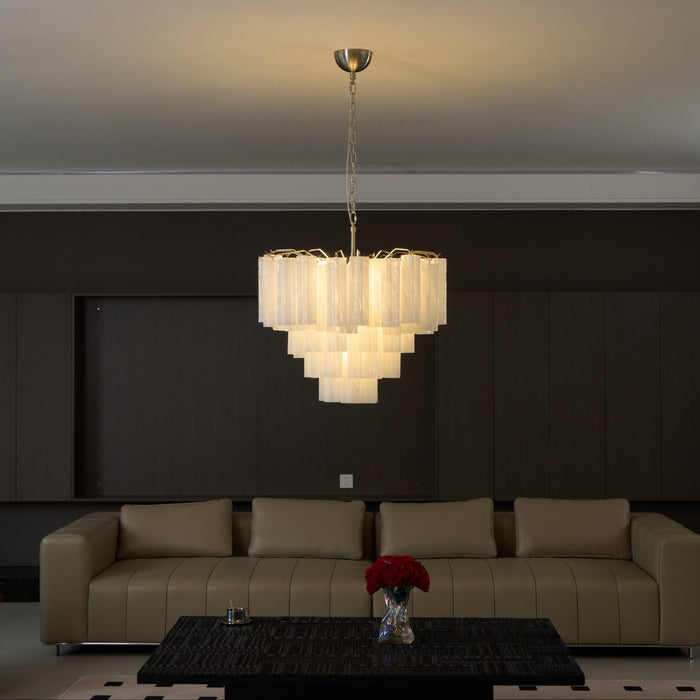Frosted Glass Cascade Chandelier Vakkerlight