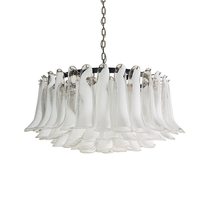 Petals White Glass Chandelier Vakkerlight