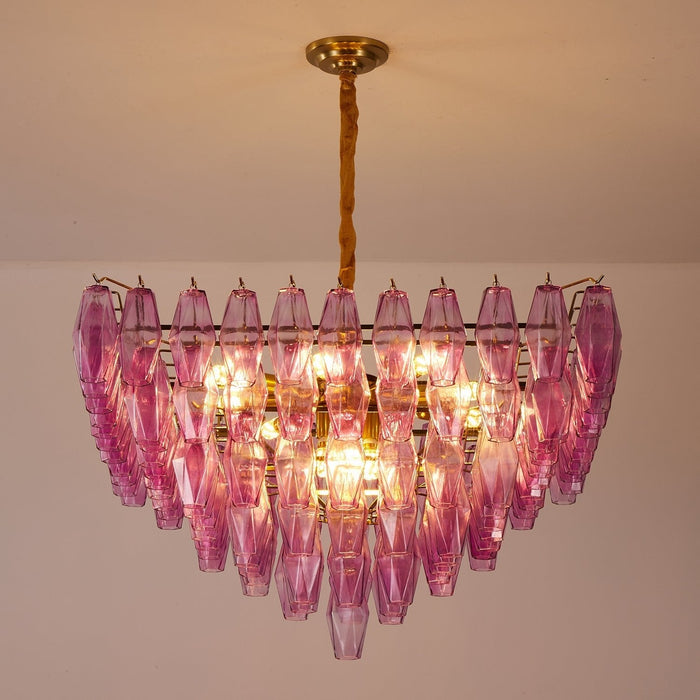 Fuchsia Prism Empire Chandelier Vakkerlight
