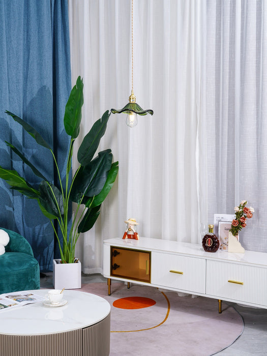 Glass Hibiscus Flower Pendant Light Vakkerlight