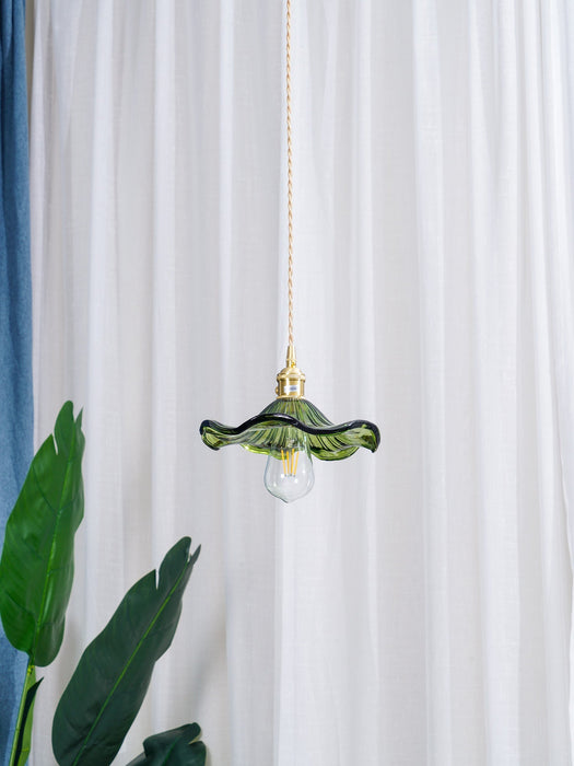 Glass Hibiscus Flower Pendant Light Vakkerlight