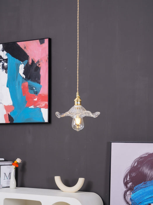Glass Hibiscus Flower Pendant Light Vakkerlight