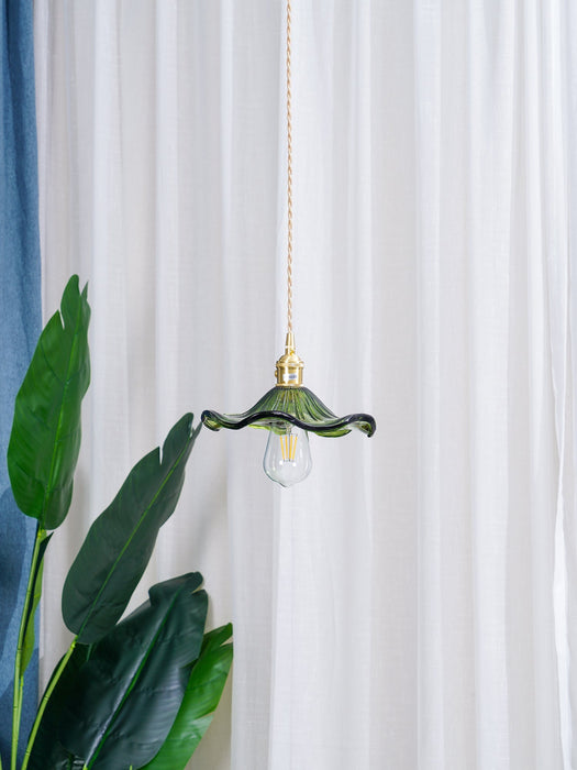 Glass Hibiscus Flower Pendant Light Vakkerlight