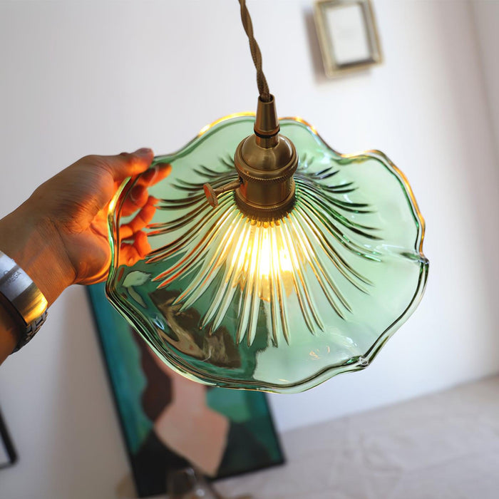 Glass Hibiscus Flower Pendant Light Vakkerlight
