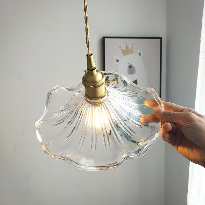 Glass Hibiscus Flower Pendant Light Vakkerlight