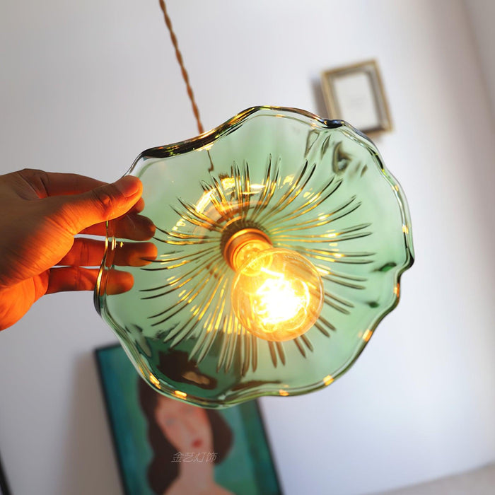 Glass Hibiscus Flower Pendant Light Vakkerlight