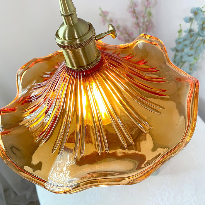 Glass Hibiscus Flower Pendant Light Vakkerlight