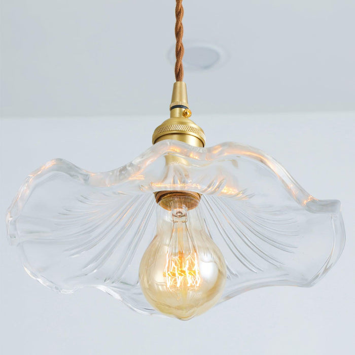 Glass Hibiscus Flower Pendant Light Vakkerlight