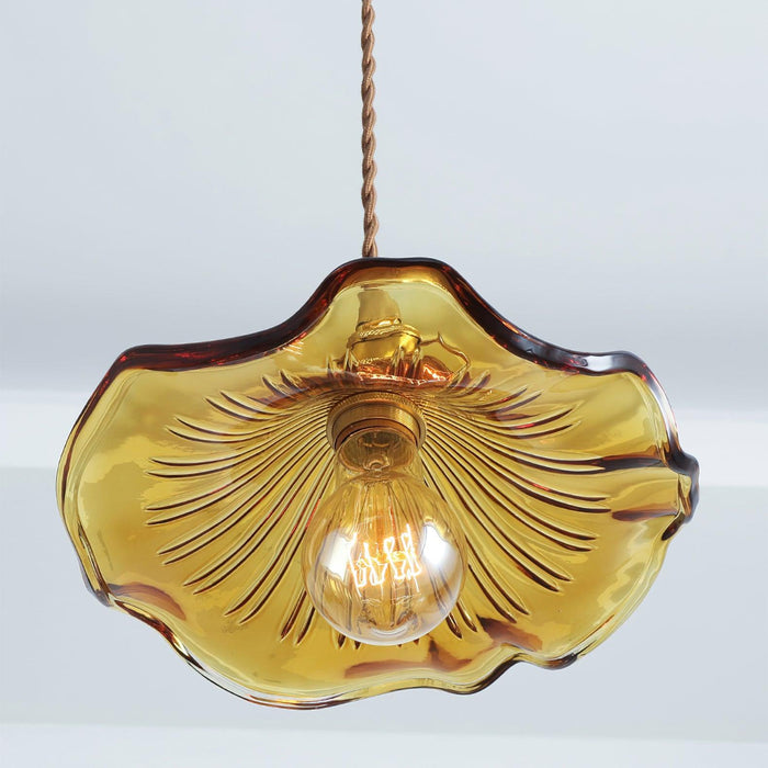 Glass Hibiscus Flower Pendant Light Vakkerlight