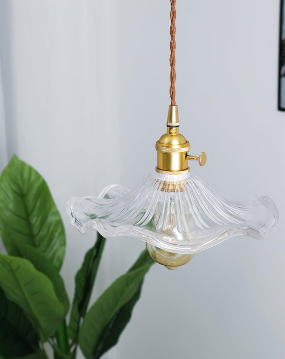 Glass Hibiscus Flower Pendant Light Vakkerlight