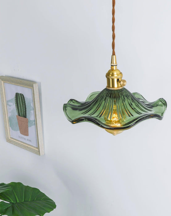 Glass Hibiscus Flower Pendant Light Vakkerlight