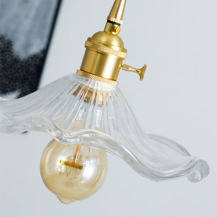 Glass Hibiscus Flower Pendant Light Vakkerlight