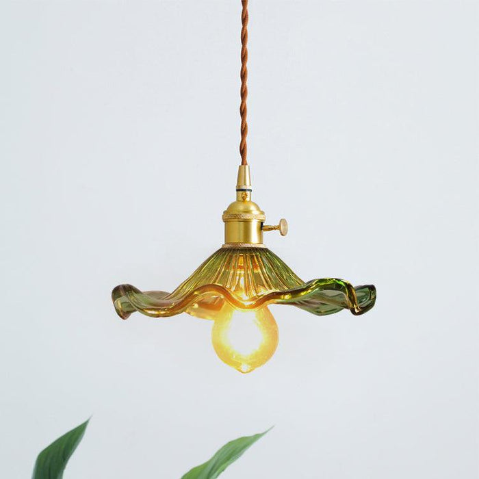 Glass Hibiscus Flower Pendant Light Vakkerlight