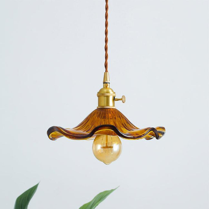Glass Hibiscus Flower Pendant Light Vakkerlight