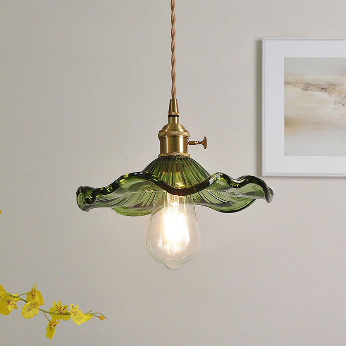 Glass Hibiscus Flower Pendant Light Vakkerlight