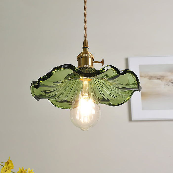 Glass Hibiscus Flower Pendant Light Vakkerlight