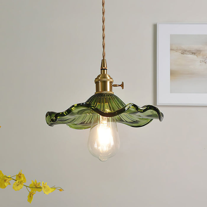 Glass Hibiscus Flower Pendant Light Vakkerlight