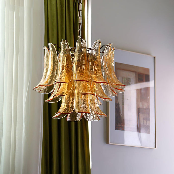 Murano Glass Leaf Chandelier