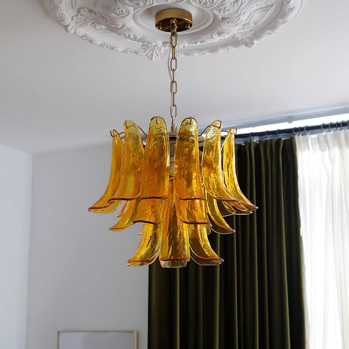 Murano Glass Leaf Chandelier