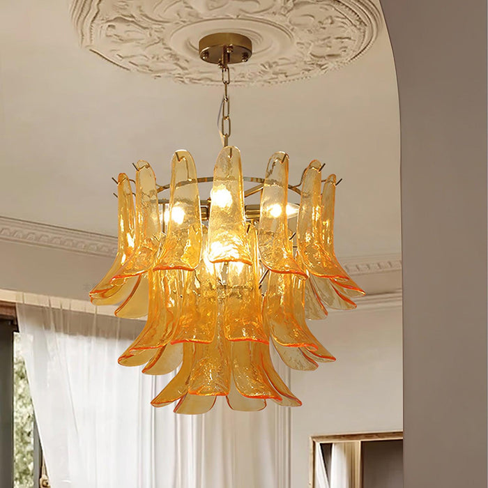 Murano Glass Leaf Chandelier