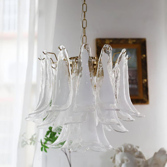 Murano Glass Leaf Chandelier