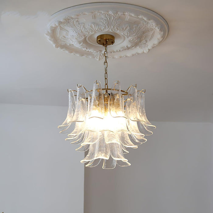 Murano Glass Leaf Chandelier