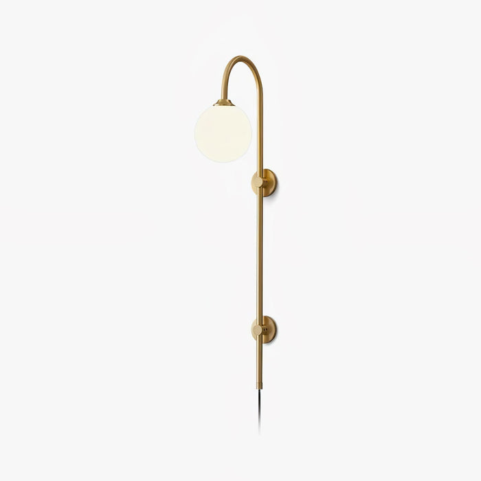 Globe Brass Plug-in Wall Sconce Vakkerlight