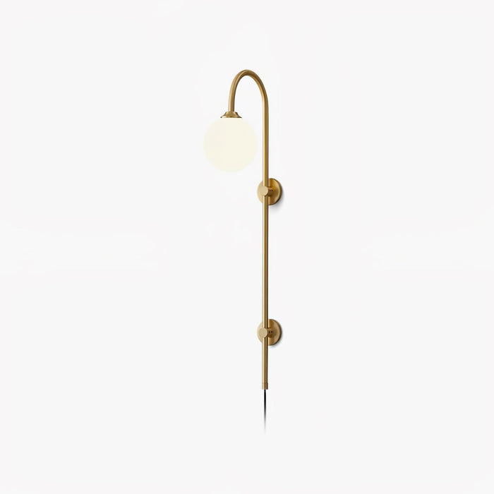 Globe Brass Plug-in Wall Sconce Vakkerlight