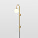 Globe Brass Plug-in Wall Sconce Vakkerlight