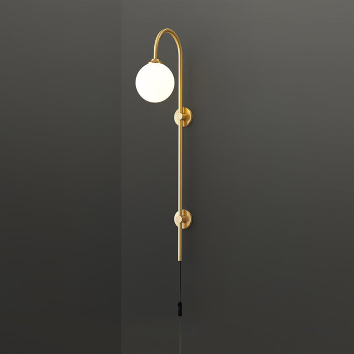 Globe Brass Plug-in Wall Sconce Vakkerlight