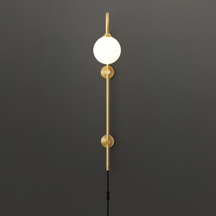 Globe Brass Plug-in Wall Sconce Vakkerlight