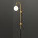 Globe Brass Plug-in Wall Sconce Vakkerlight