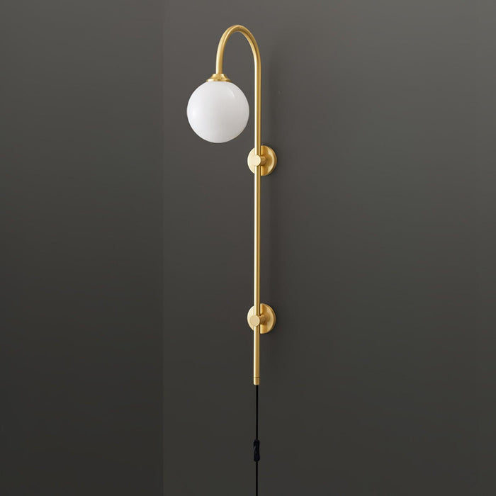 Globe Brass Plug-in Wall Sconce Vakkerlight