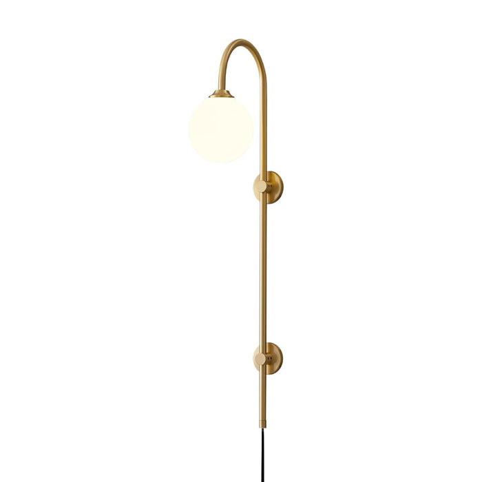 Globe Brass Plug-in Wall Sconce Vakkerlight