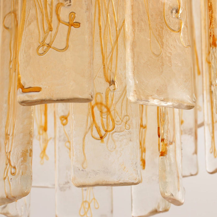 Golden Amber Glass Chandelier Vakkerlight