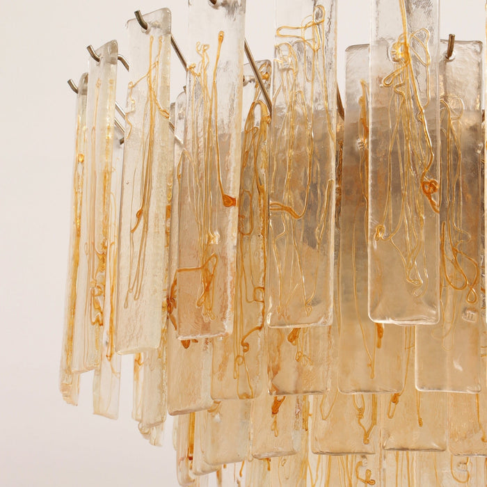 Golden Amber Glass Chandelier Vakkerlight