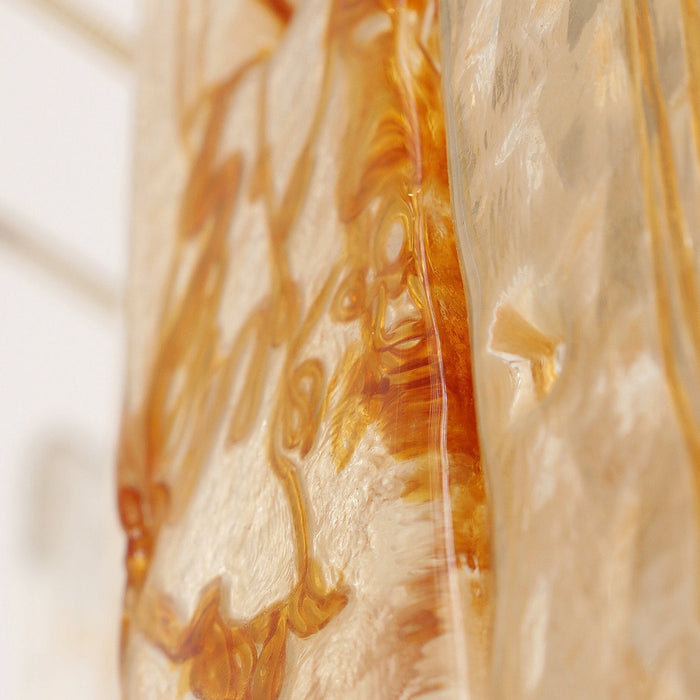 Golden Amber Glass Chandelier Vakkerlight