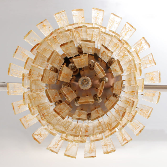 Golden Amber Glass Chandelier Vakkerlight