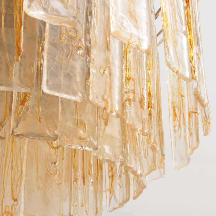 Golden Amber Glass Chandelier Vakkerlight
