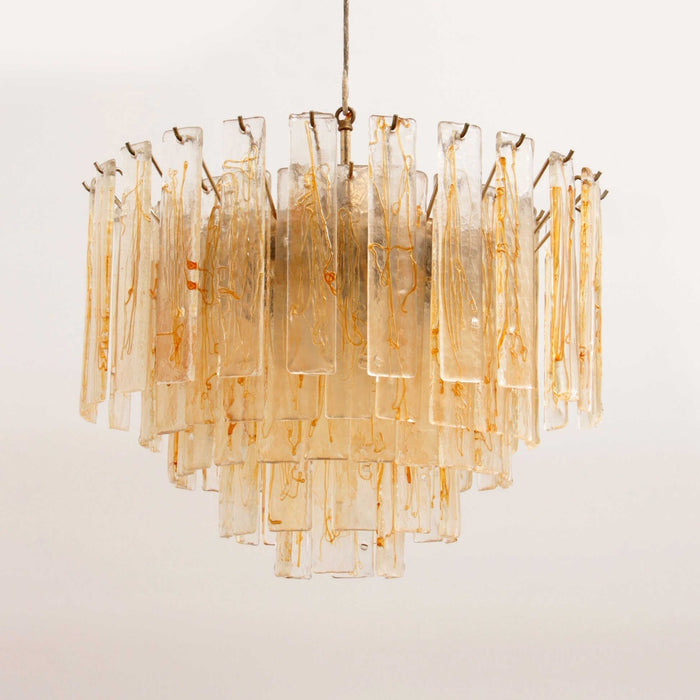 Golden Amber Glass Chandelier Vakkerlight