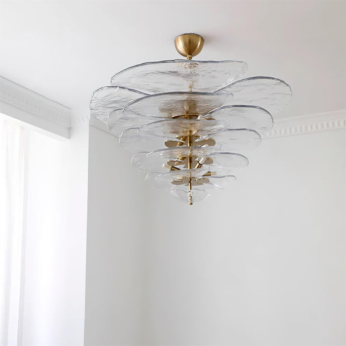 Petals Gold Murano Chandelier