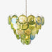 Green Glass Disc Chandelier Vakkerlight