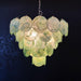 Green Glass Disc Chandelier Vakkerlight