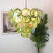 Green Glass Disc Chandelier Vakkerlight