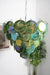 Green Glass Disc Chandelier Vakkerlight