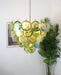 Green Glass Disc Chandelier Vakkerlight