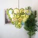 Green Glass Disc Chandelier Vakkerlight