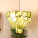 Green Glass Disc Chandelier Vakkerlight