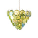 Green Glass Disc Chandelier Vakkerlight